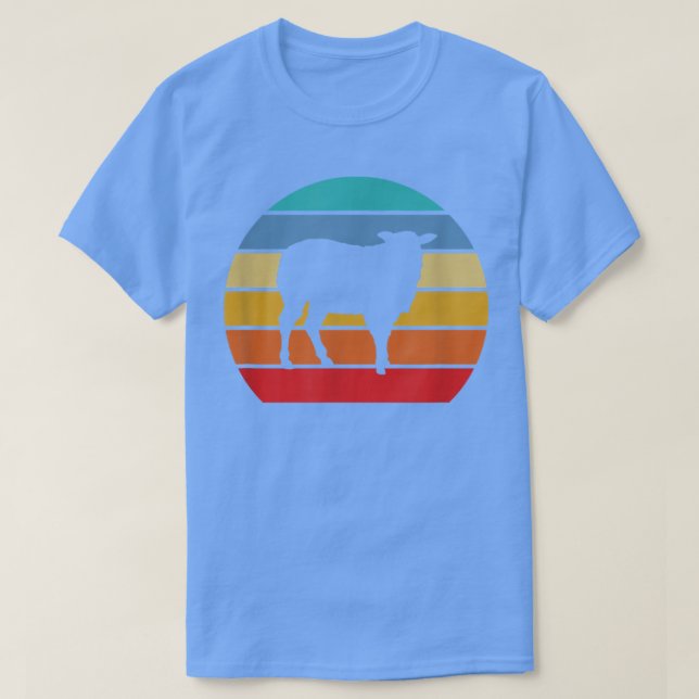 Sheep Farmer Farm Animal Retro  T-Shirt (Design Front)