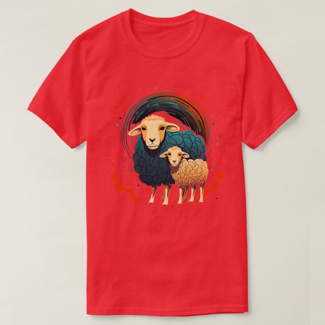 Sheep Fathers Day T-Shirt (Design Front)