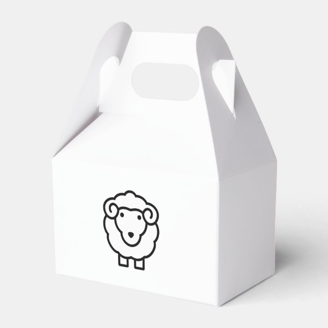 Sheep Favour Box (Front Side)
