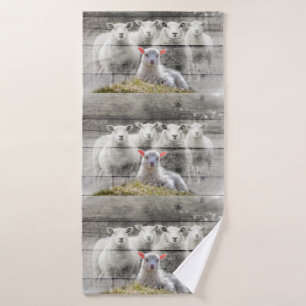 Sheep Flock Baby Lamb Bath Towel