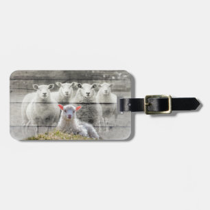 Sheep Flock Baby Lamb Luggage Tag