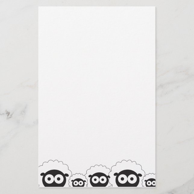 Sheep Flock Stationery (Front)
