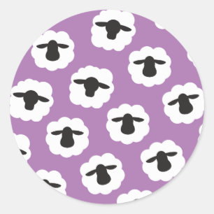 Sheep - Fluffy Sheep / Fibre Love Classic Round Sticker