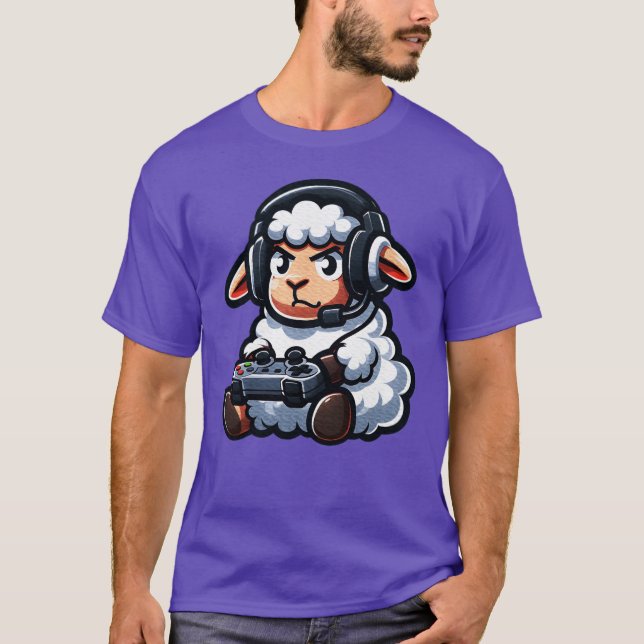 Sheep Gamer Video Games boy family T-Shirt (Front)