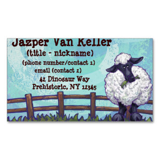 Sheep Gifts & Accessories Magnetic Business Card