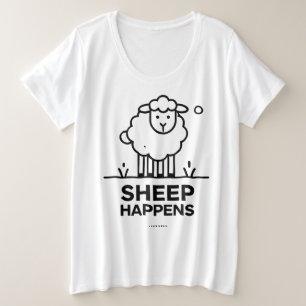 SHEEP HAPPEN Funny Plus Size Women's Shirt