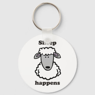 Sheep happens key ring