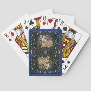 Sheep, Highland Meadow Stained Glass Playing Cards