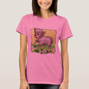Sheep In Flowers Tee Shirt