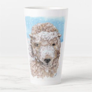 Sheep in Snow Latte Mug