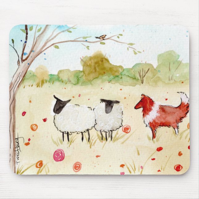Sheep in the Meadow Mouse Pad (Front)
