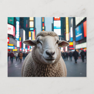 Sheep in Times Square Postcard