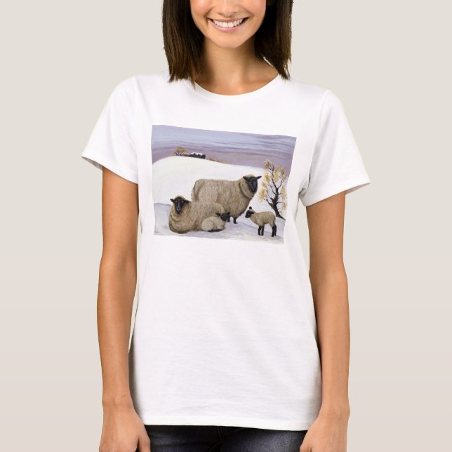 Sheep in Winter T-Shirt (Front)