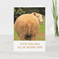 Sheep Joke Pun Funny Get Well Card