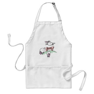 sheep jumping fence standard apron