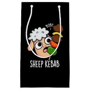 Sheep Kebab Funny Shish Kebab Pun Dark BG Small Gift Bag