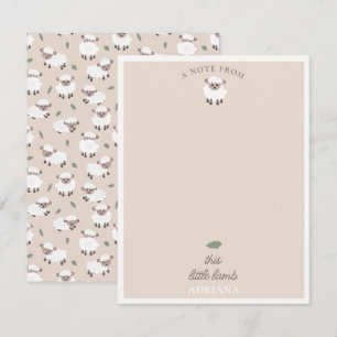 Sheep Lamb Cute Farm Party Animals Kids Card