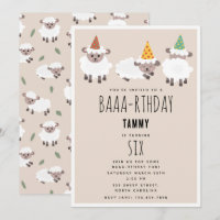 Sheep Lamb Cute Funny Farm Party Animals Birthday