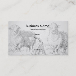 Sheep Lamb Drawing Business Cards