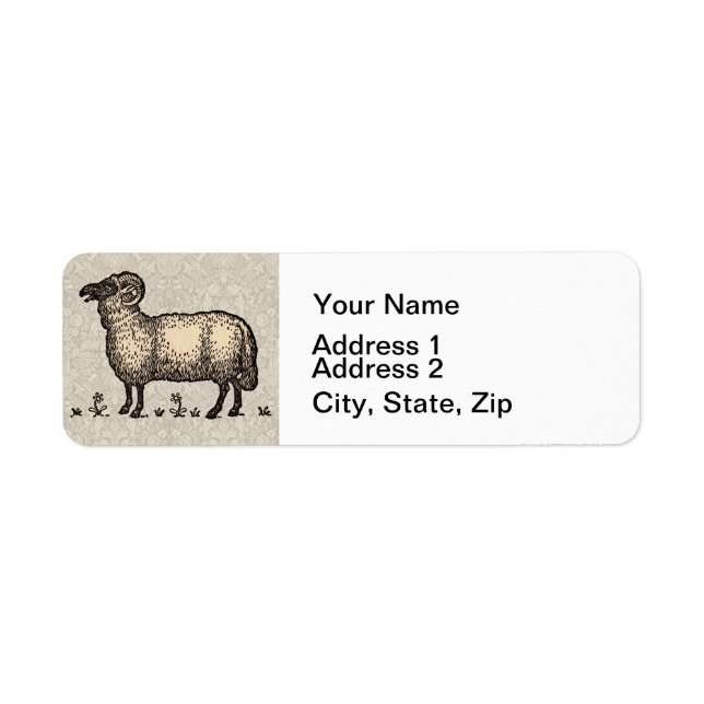 Sheep Lamb Farm Animal Vintage (Front)