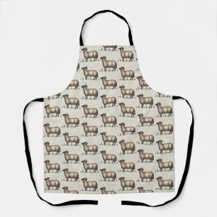 Sheep Lamb Farm Animal Vintage Apron
