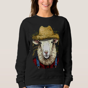 Sheep Lamb Farmer Farming Agriculture Rancher Farm Sweatshirt