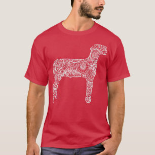 Sheep Livestock Show Mandala Lamb Ram Stock T-Shirt