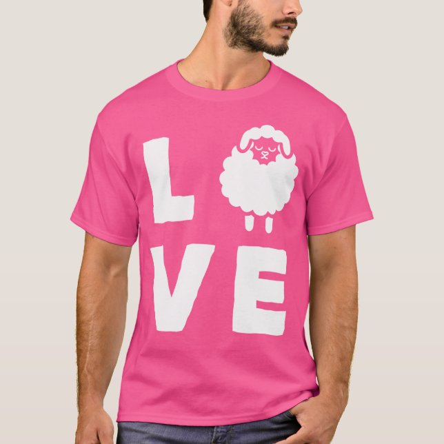 Sheep Love Sweet Schdchen Cute Lamb T-Shirt (Front)