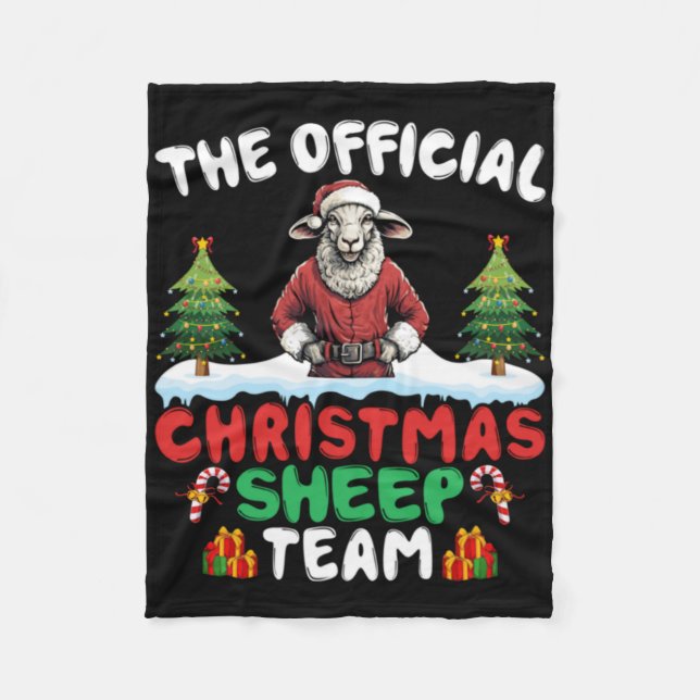 Sheep Lover Xmas Lights Christmas Tree Christmas S Fleece Blanket (Front)