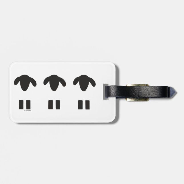 Sheep Luggage Tag (Back Horizontal)