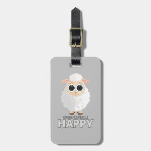 Sheep Make Me Happy Luggage Tag