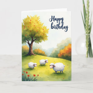 Sheep Meadow Birthday Card