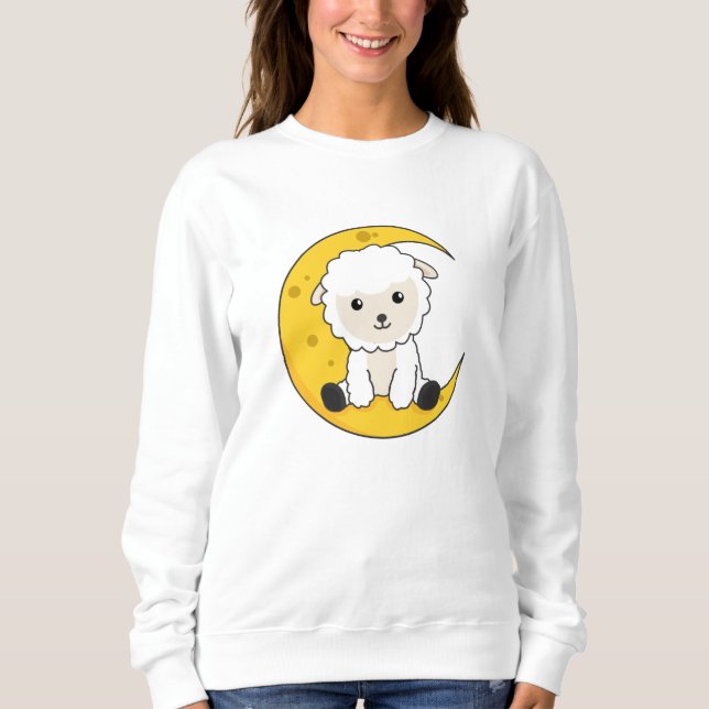 Sheep Moon Good Night Cheap Count Sweet Animals Sweatshirt (Front)