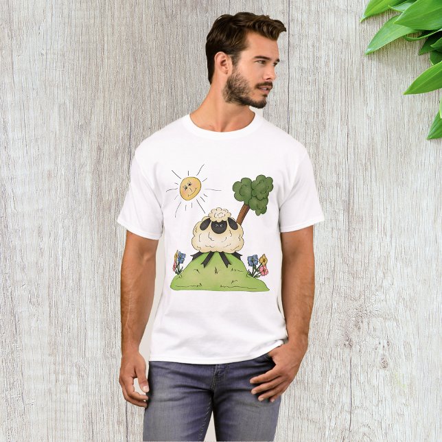 Sheep On A Hill Mens T-Shirt (Creator Uploaded)