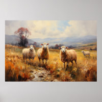 Sheep on Meadow Fine Art