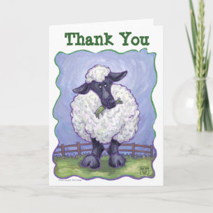 Sheep Party Centre Thank You Card