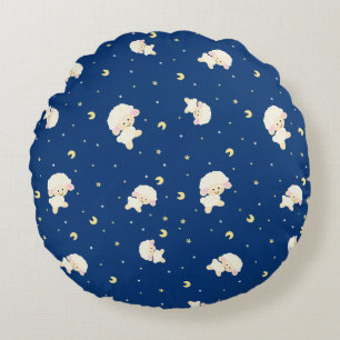 Sheep pattern round cushion