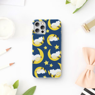Sheep Pattern, Sleeping Sheep, Moon, Stars Case-Mate iPhone Case