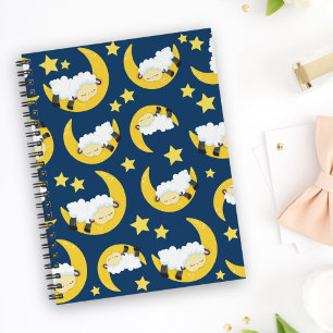 Sheep Pattern, Sleeping Sheep, Moon, Stars Planner