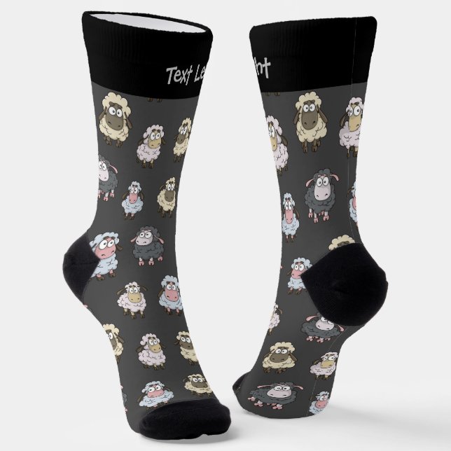Sheep Pattern Socks (Angled)