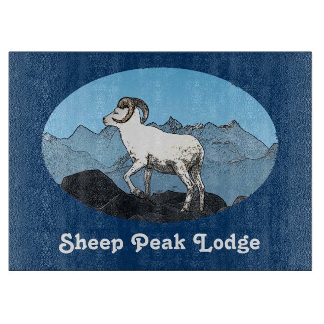 Sheep Peak Lodge Cutting Board (Front)