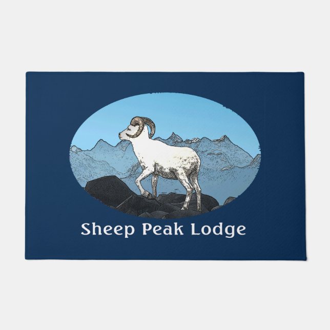 Sheep Peak Lodge Doormat (Front)