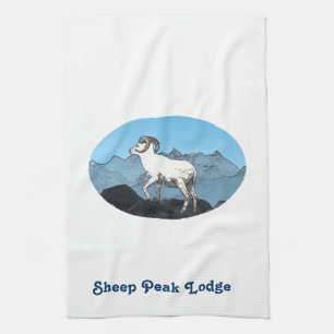 Sheep Peak Lodge Tea Towel