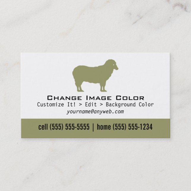 Sheep - Personal Business Card (Front)