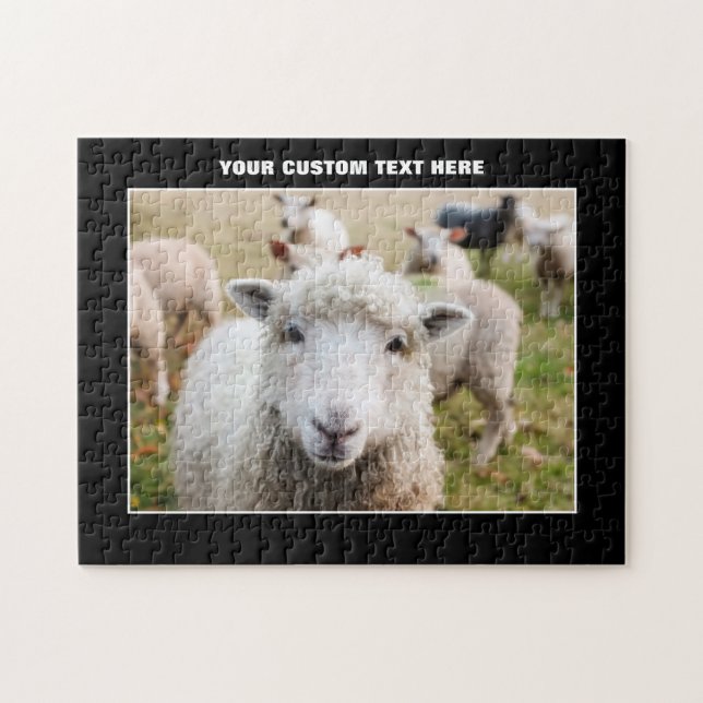 Sheep Personalised Jigsaw Puzzle (Horizontal)