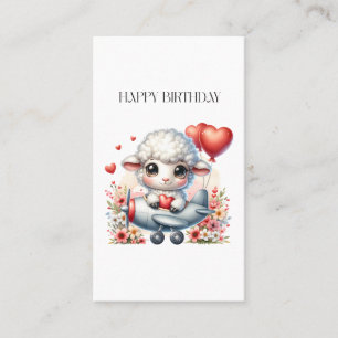 Sheep Pilot Birthday Business Card