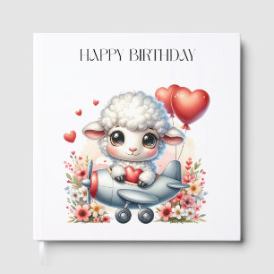 Sheep Pilot Birthday Guest Book