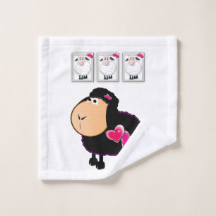 Sheep Pink Hearts Hands Bathroom Towel Sets