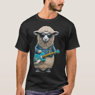 Sheep Playing Electric Guitar  Animal Sheep  Guita T-Shirt