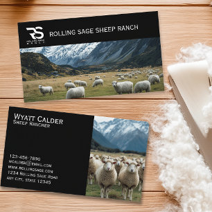 Sheep Ranching – Livestock, Wool Production Business Card